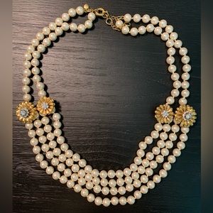 J. Crew Pearl and Gold Necklace